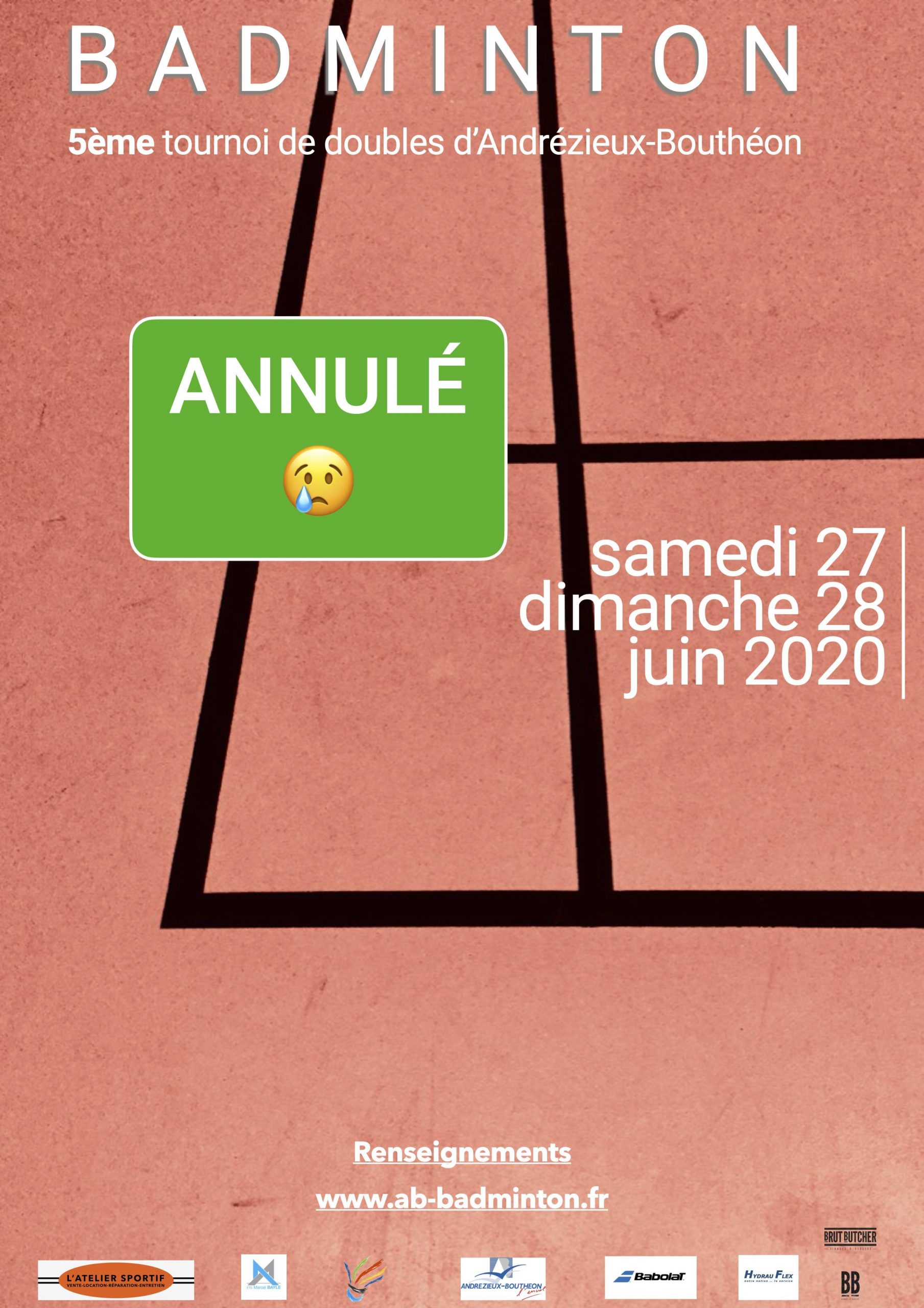 5ème tournoi de doubles Andrézieux-Bouthéon