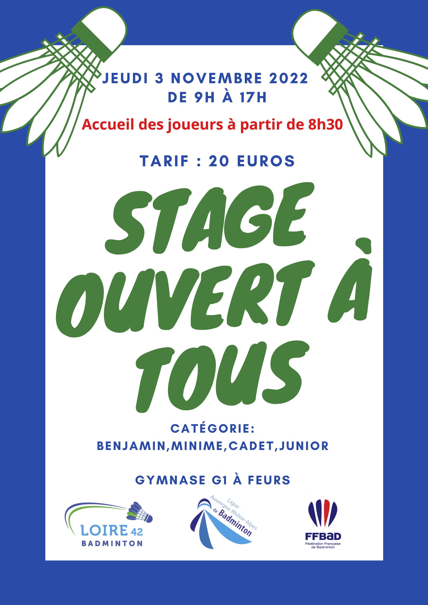 STAGE OUVERT A TOUS
