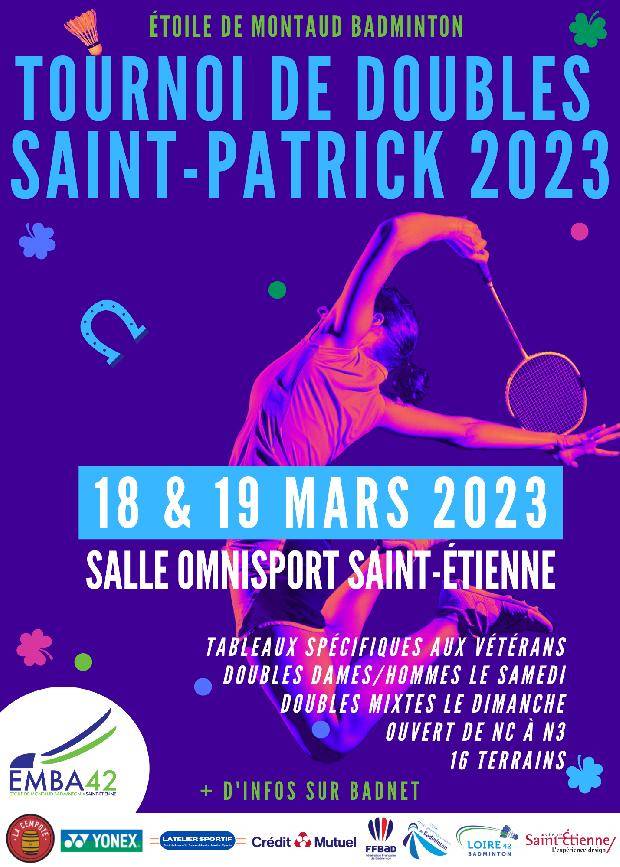 Tournoi – 18 & 19 mars 2023 – Les doubles de la Saint-Patrick ￼