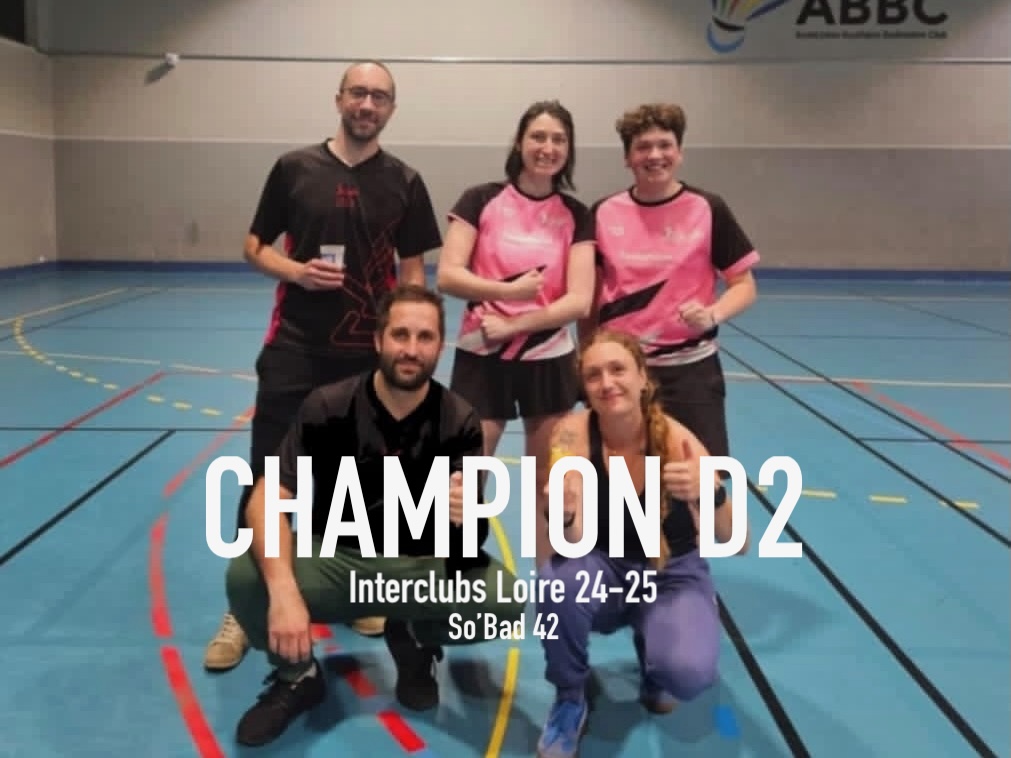 INTERCLUBS D2, SORBIERS AU MIXTE EN OR